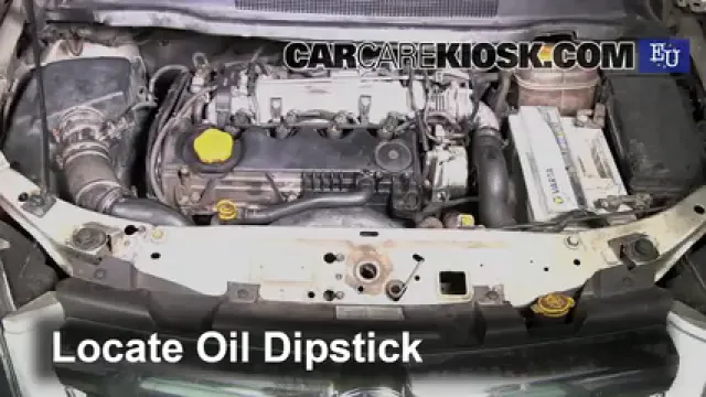 2005 Opel Zafira CDTI Cosmo 1.9L 4 Cyl. Turbo Diesel Aceite Controlar nivel de aceite